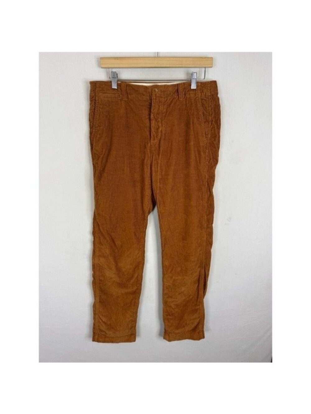 Lacoste Mens Straight Fit Corduroy Pants Tobacco Brown Organic Cotton Men 32x31